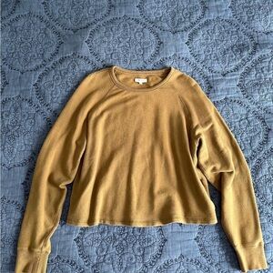 Madewell Golden Brown Cropped Sweatshirt Sweater Size Small